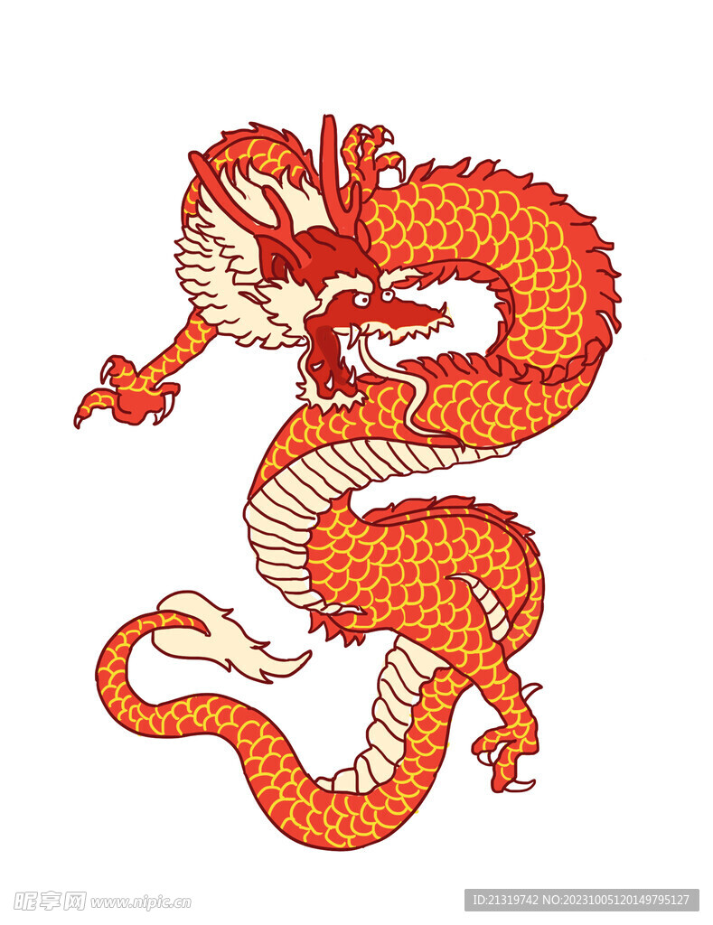 手绘中国龙