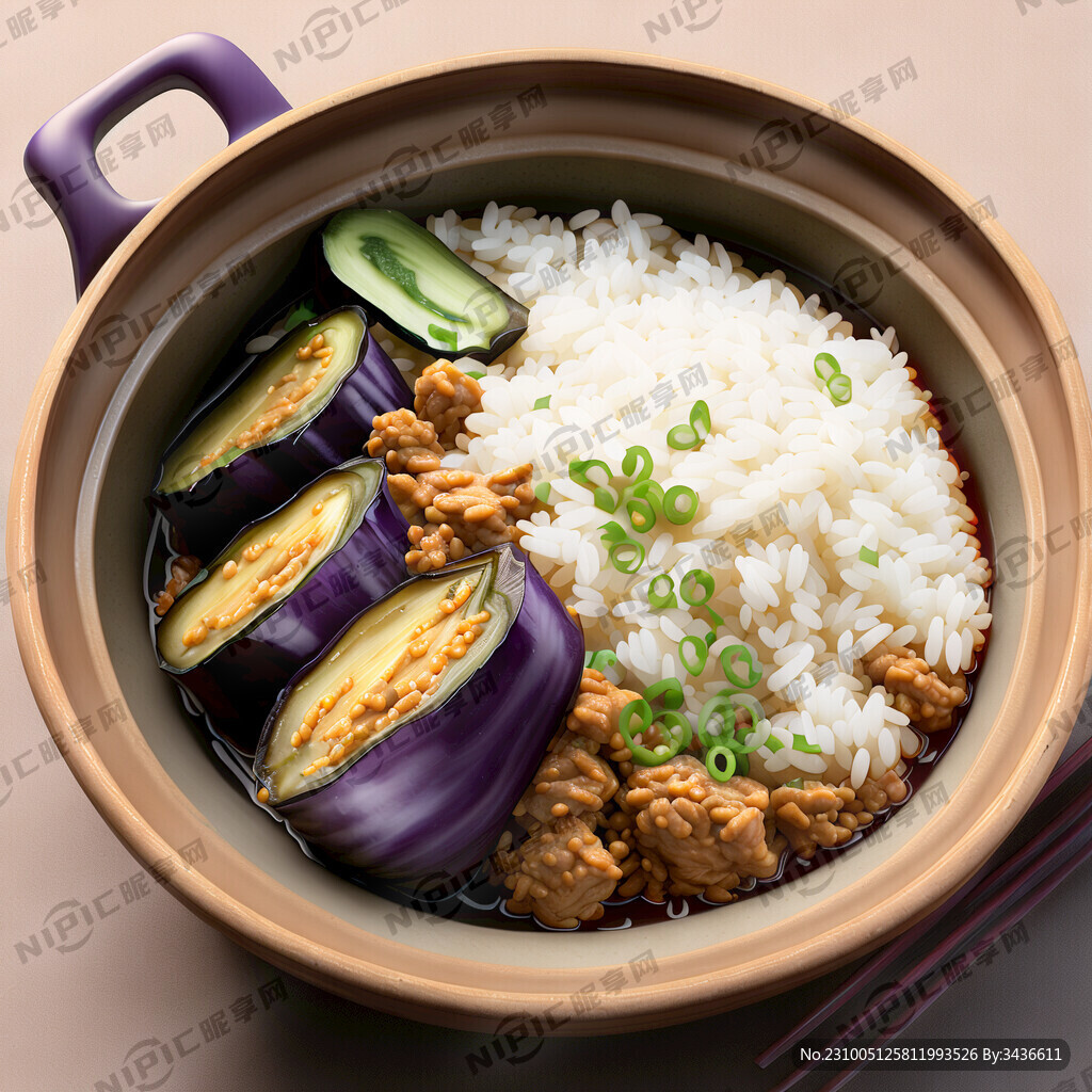 茄子肉沫煲仔饭