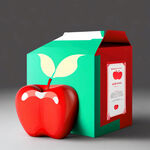 设计一款单只苹果包装盒设计图，品牌名称为响红，要求简洁高档，利于网络推广