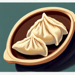 东北水饺，饺子，手绘，卡通，清新