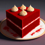 红丝绒蛋糕正方形切块
