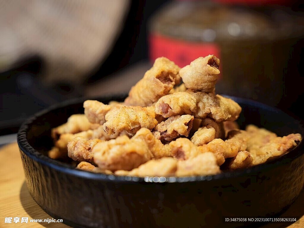 炸平菇