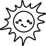 太阳线稿