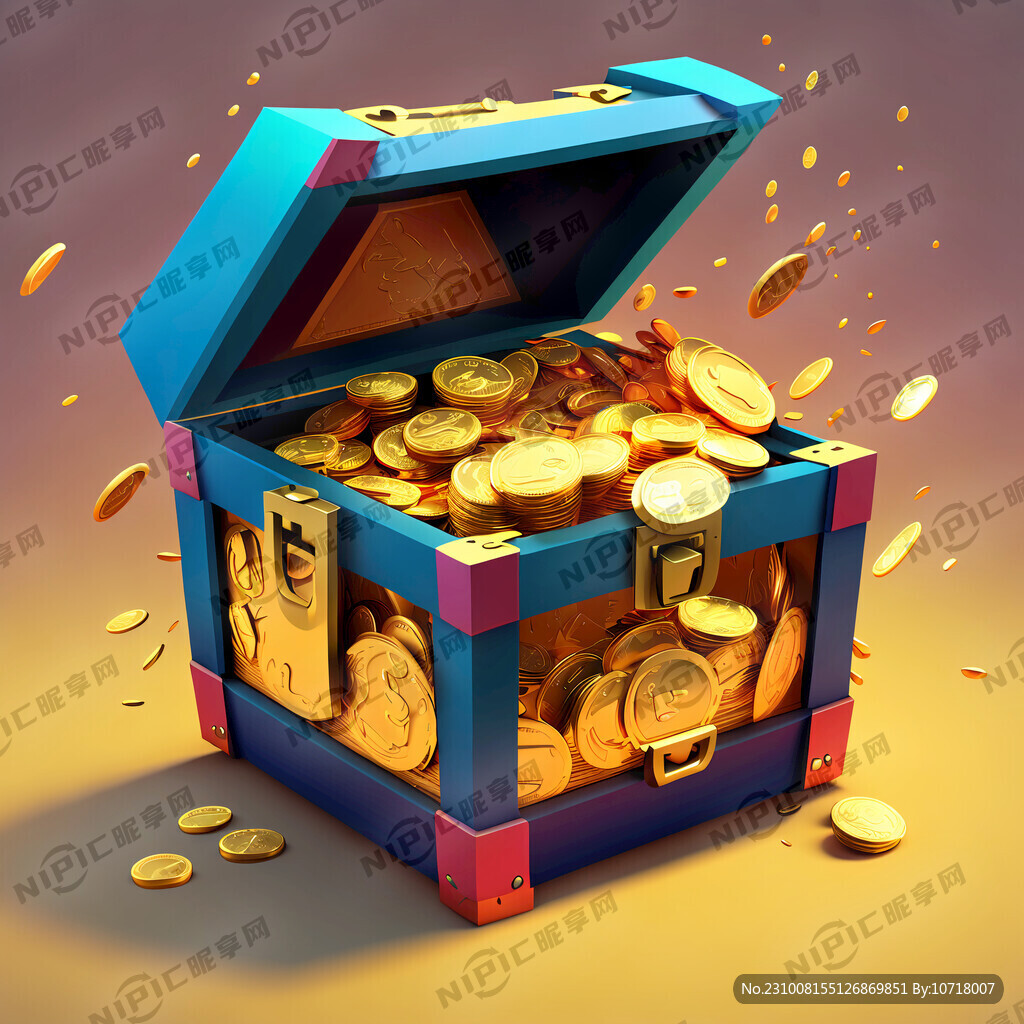 立体金币开箱迸发彩带