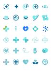 蓝色医疗LOGO图标矢量