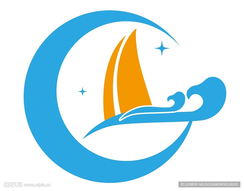 帆船科技浪花LOGO标志