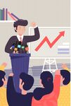 定投策略理财演讲主持人金融海报
