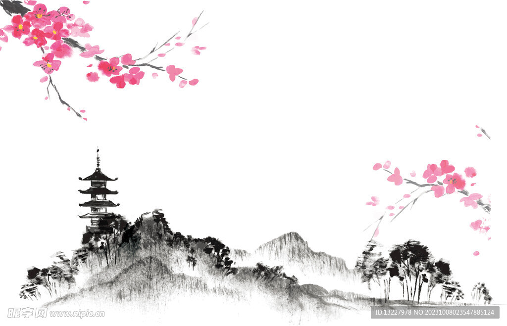 水墨梅花