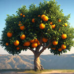 一颗完整的橙树