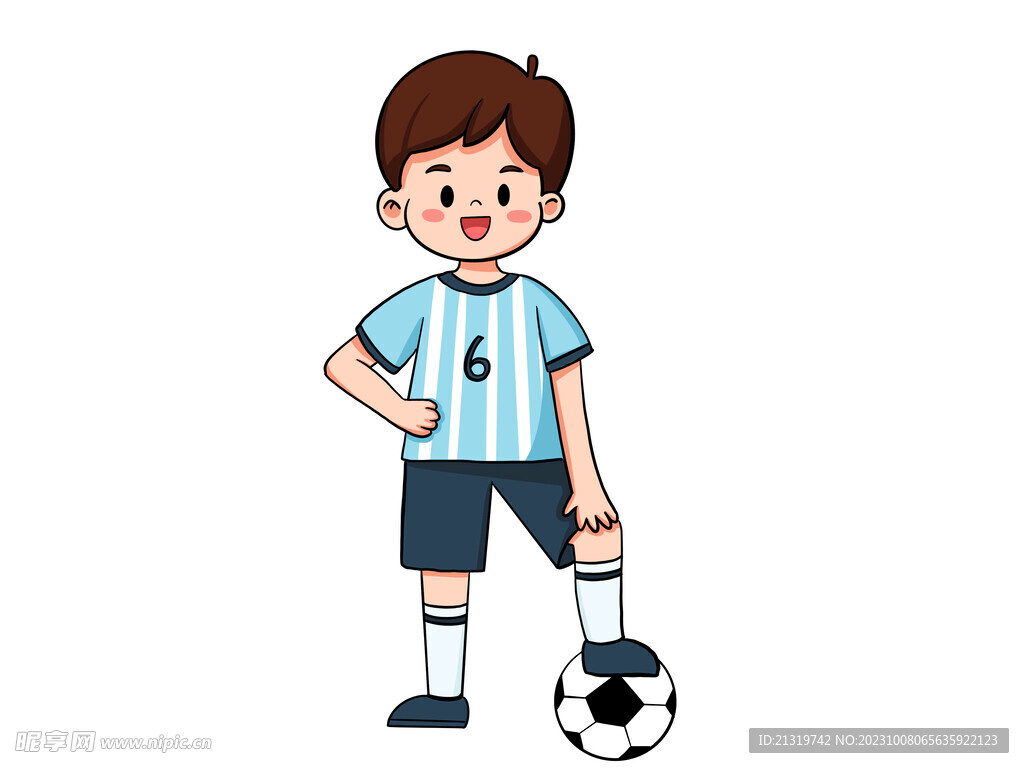 儿童足球插画