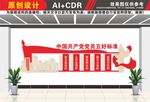 五好党员文化墙
