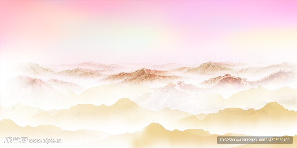 山水背景墙  