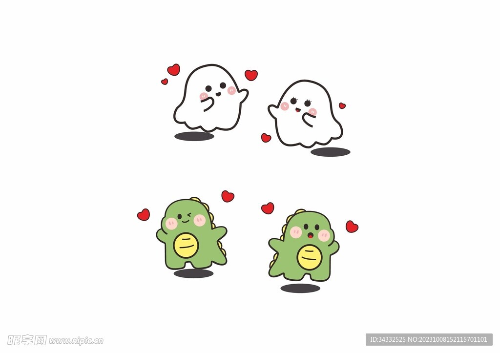 可爱卡通小插画素材