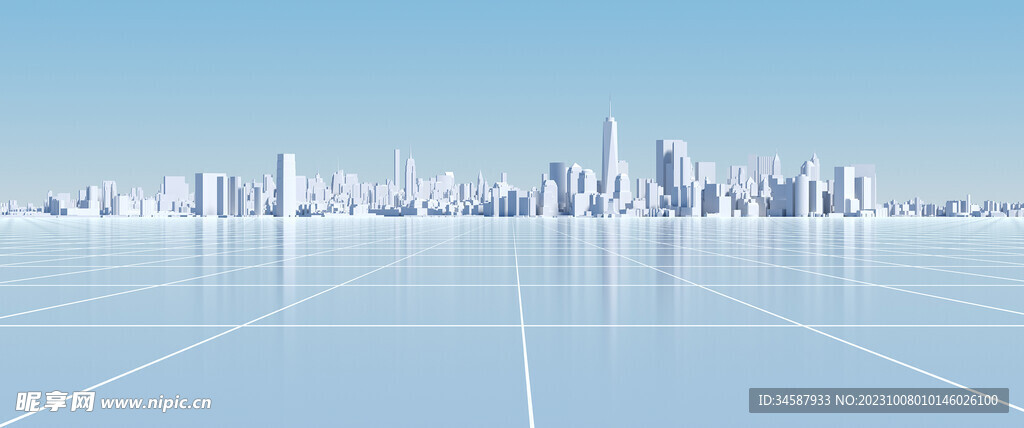 三维概念城市背景图片