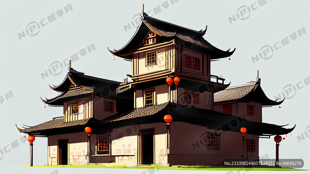 土家吊脚楼 矢量