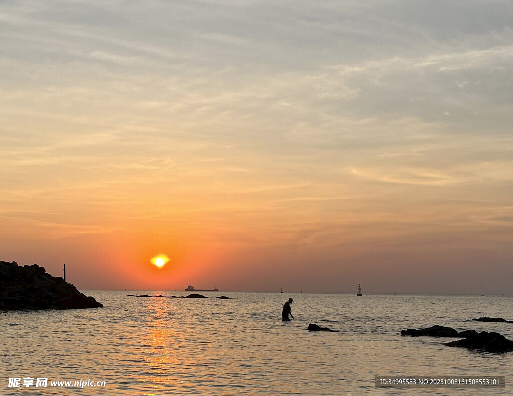 海边夕阳
