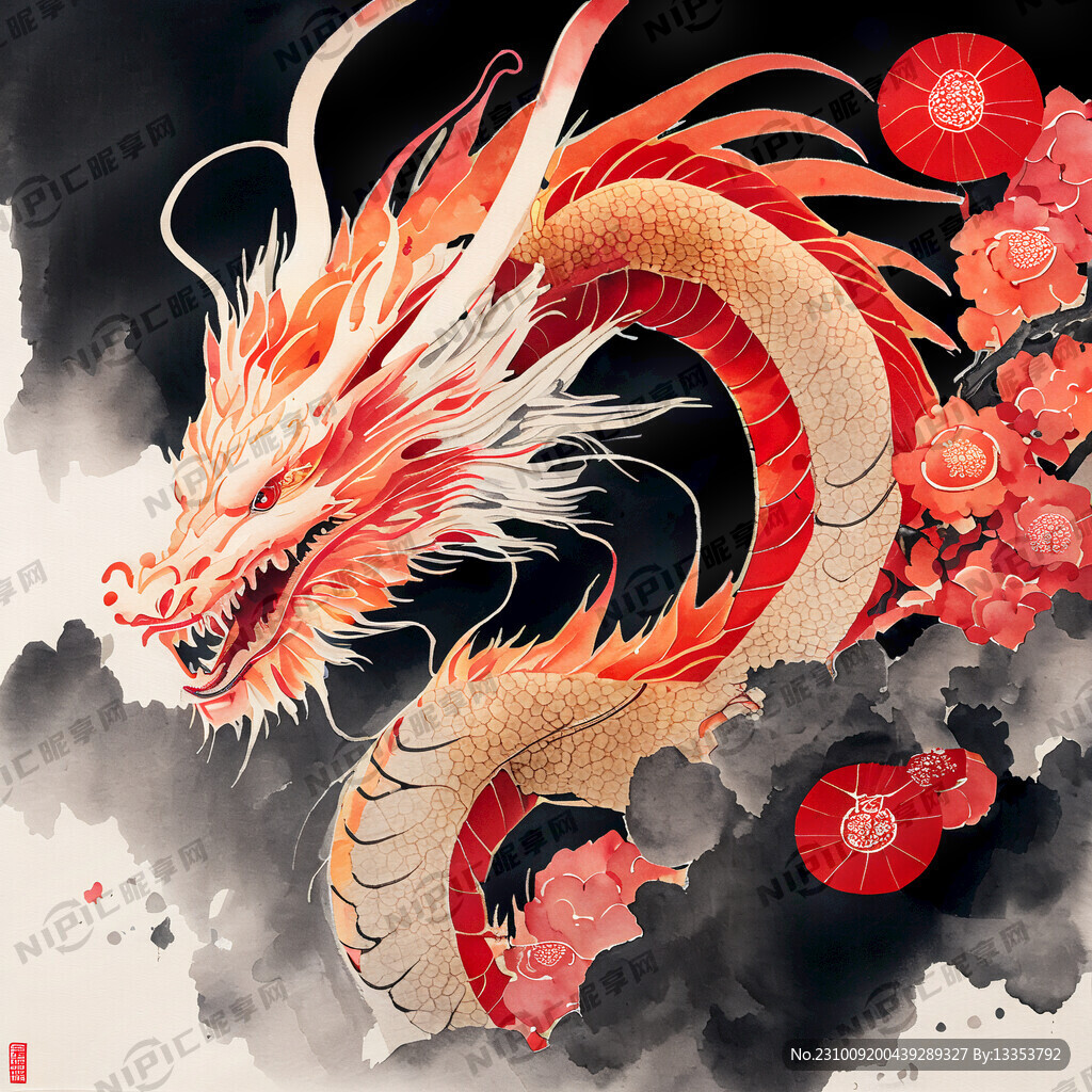 中国风龙年 美陈 新年美陈