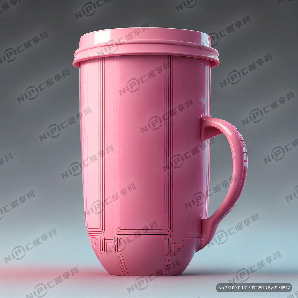 科技感的杯子粉色系