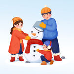  堆雪人 