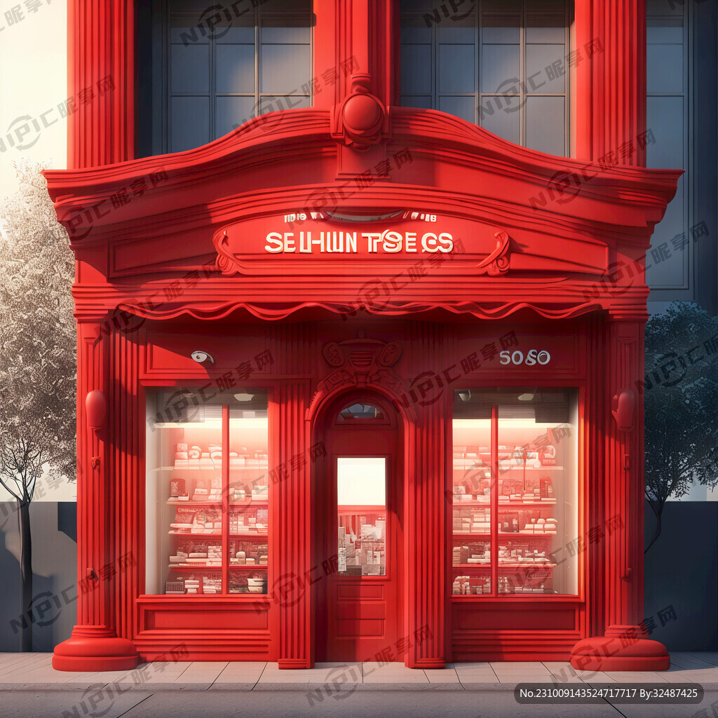 红色主题色的燕窝门店 超细节