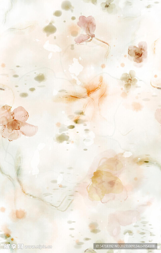 水彩花
