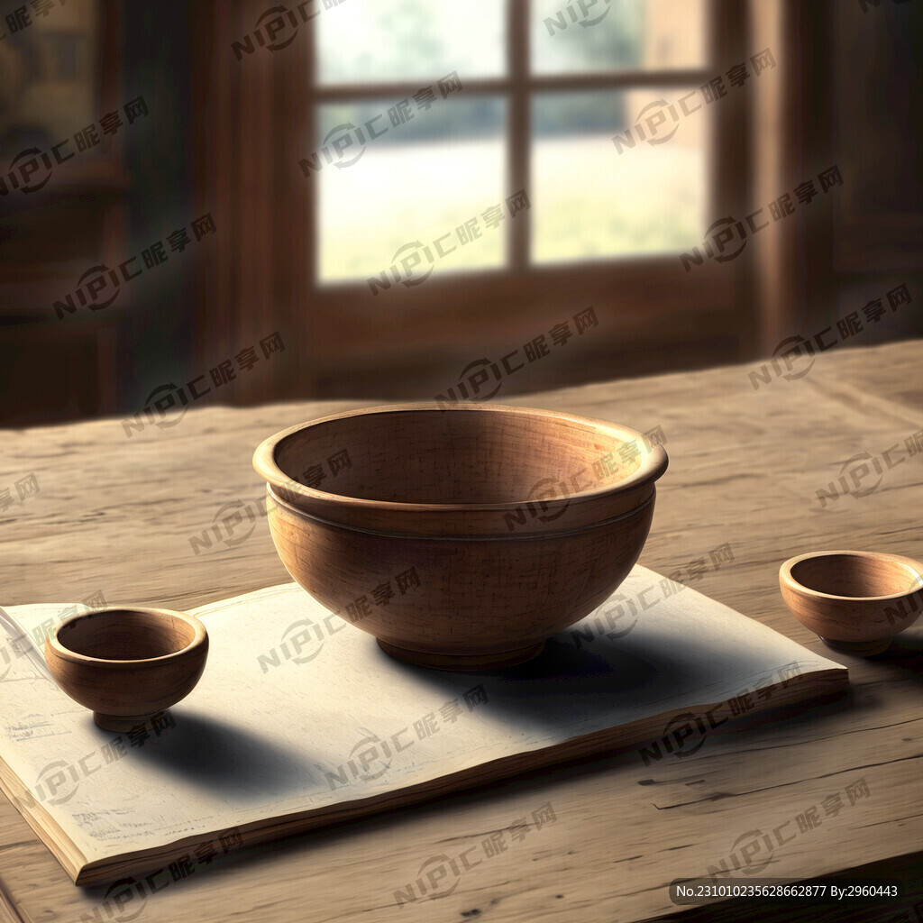 桌子上放着老酒和碗