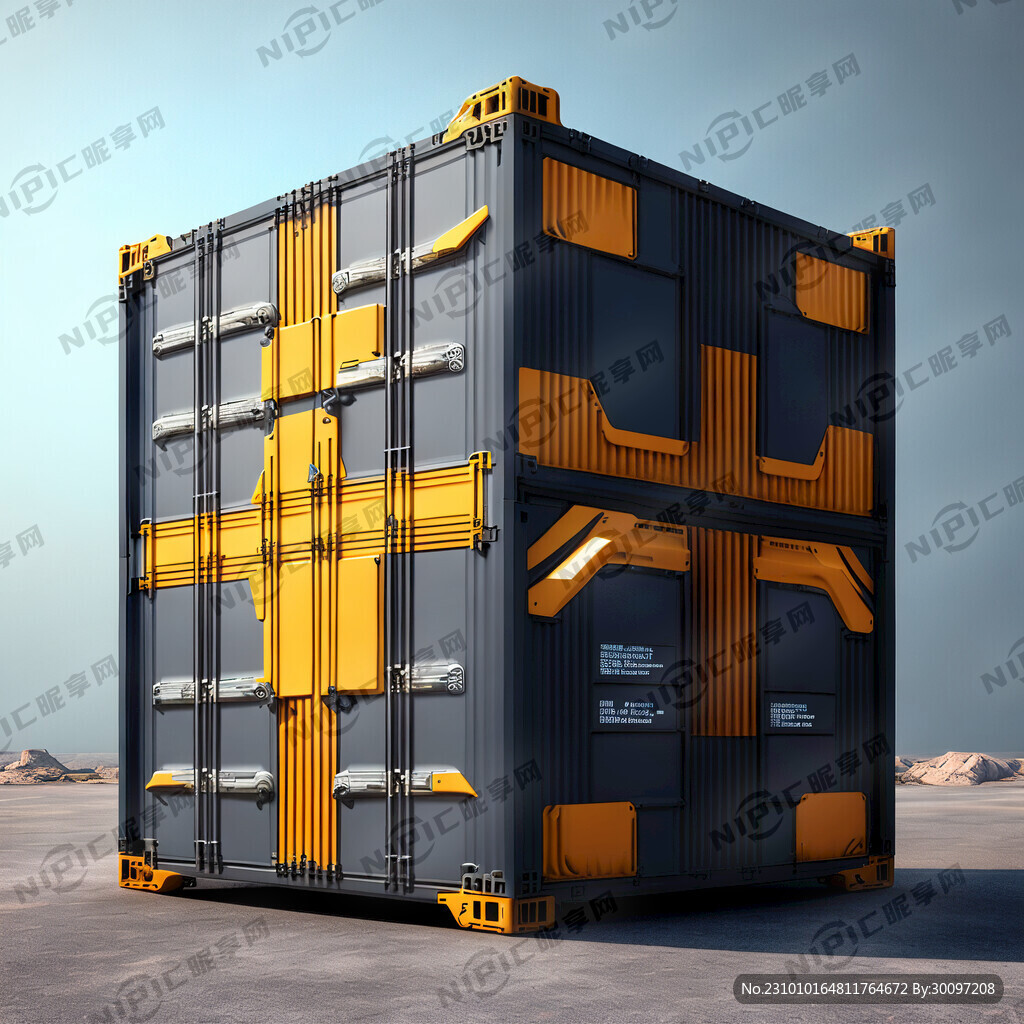 创意集装箱外观科幻图案