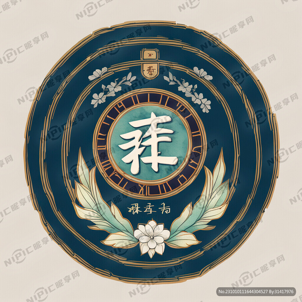 敏行小学校徽 平面设计