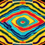 抽象的有高低五颜六色的地毯平面图