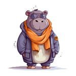卡通河马 