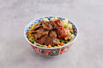 牛肉狮子头双拼饭