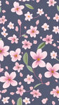 小碎花，清新，壁纸，白底，粉花
