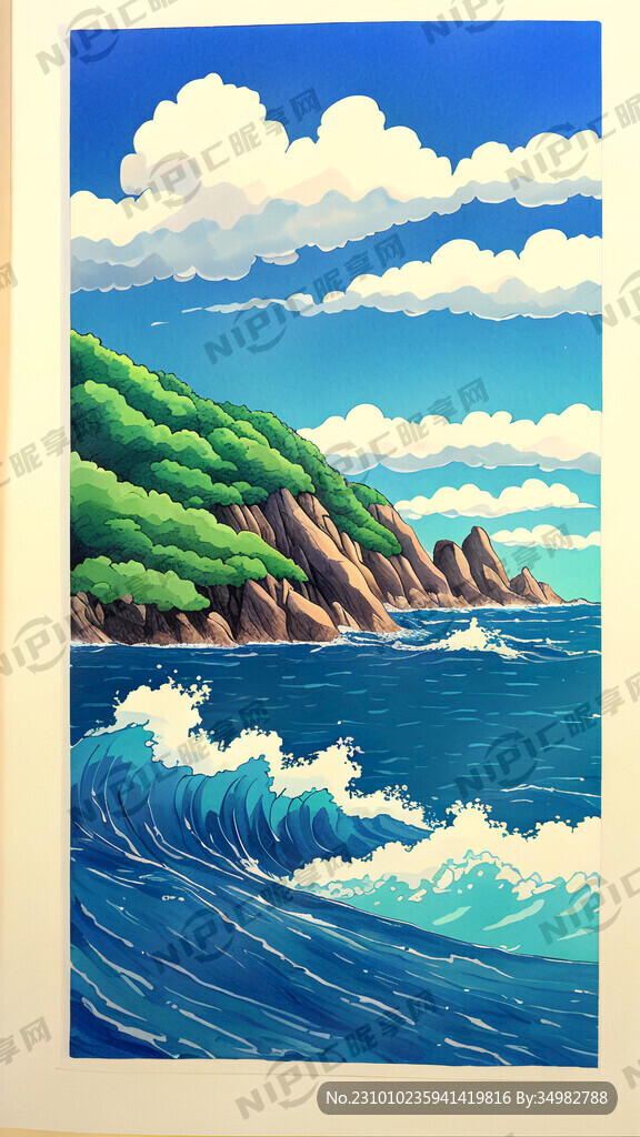 山海 卡通 宫崎骏 手绘 清新