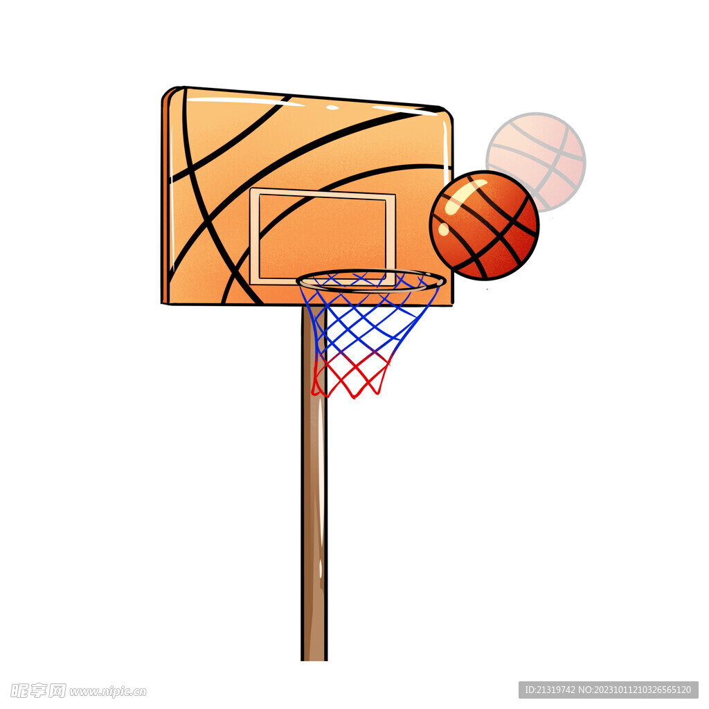 卡通篮球插画