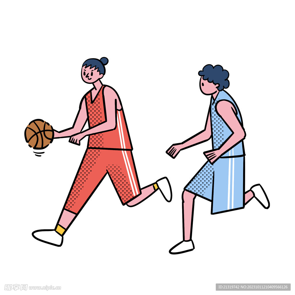 篮球插画元素