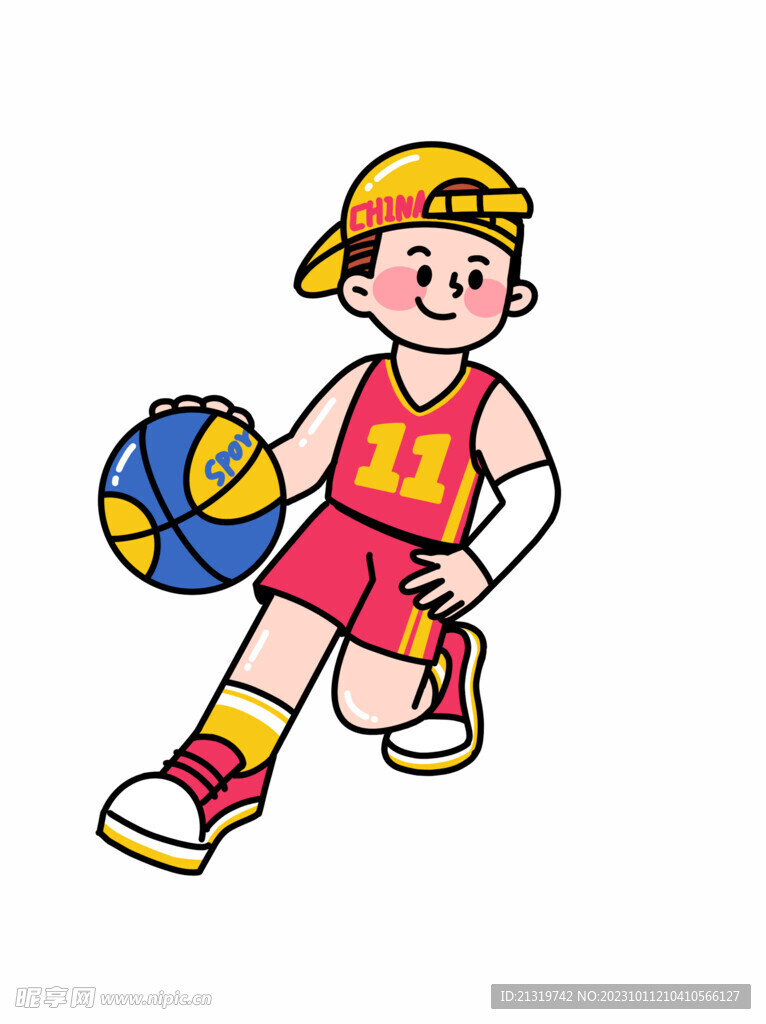 卡通人物打篮球