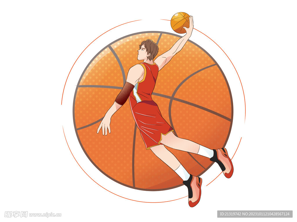 篮球卡通插画