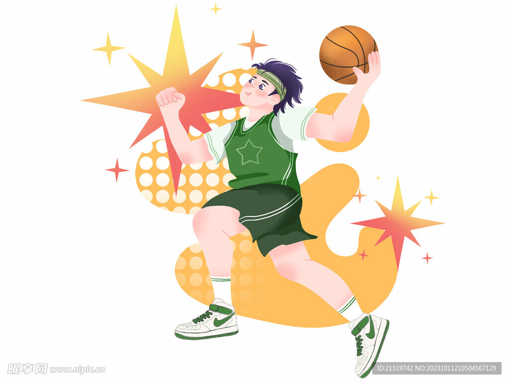 篮球人物插画