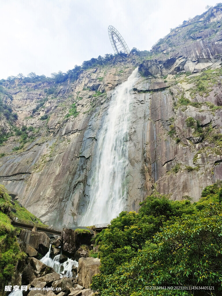 戴仙瀑布 自然风景 德化石牛山