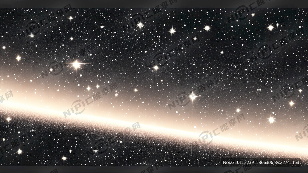黑色星空背景 星光点点