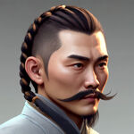 男扎辫子小胡子