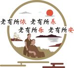 楼梯养老文墙