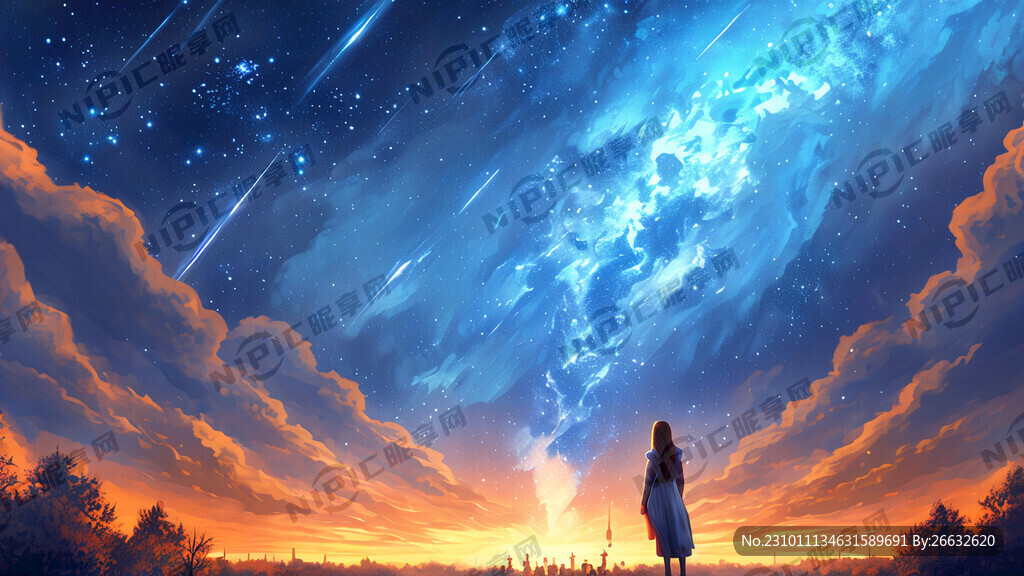 蓝色星空 万圣