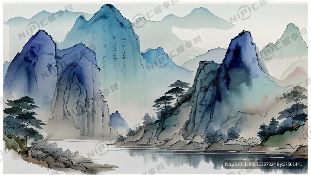 山水背景