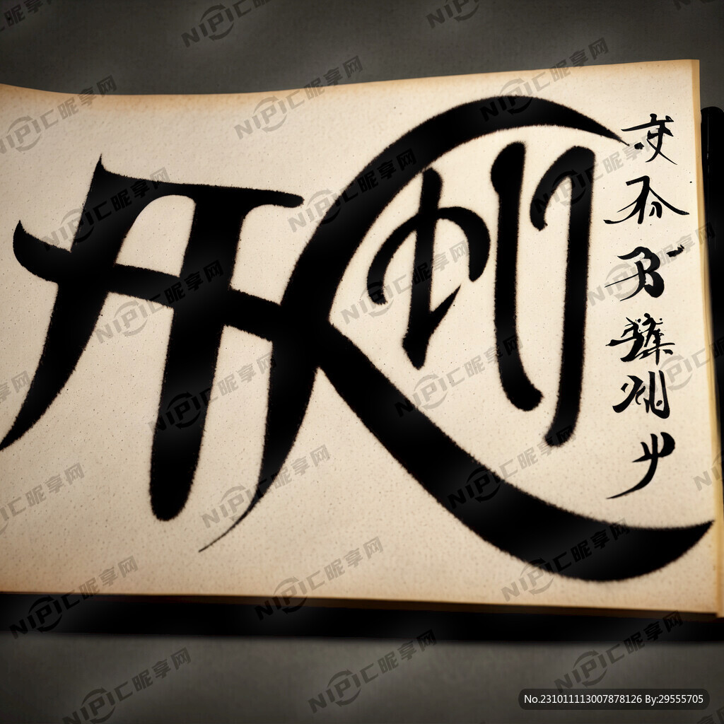 知行合一 竖版 书法字画