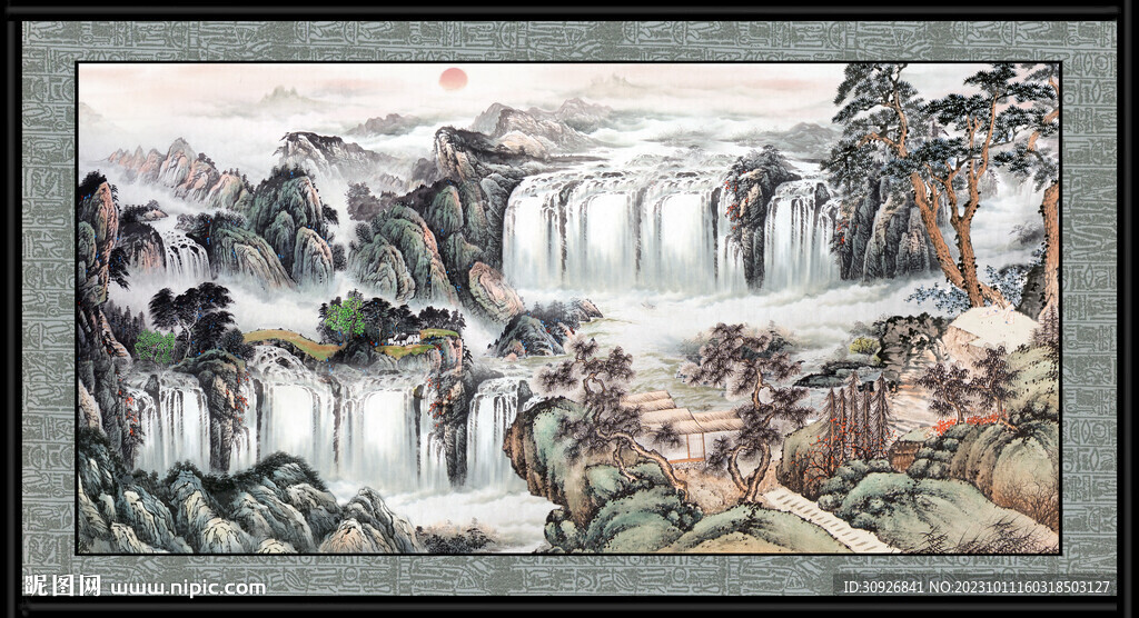 山水国画 