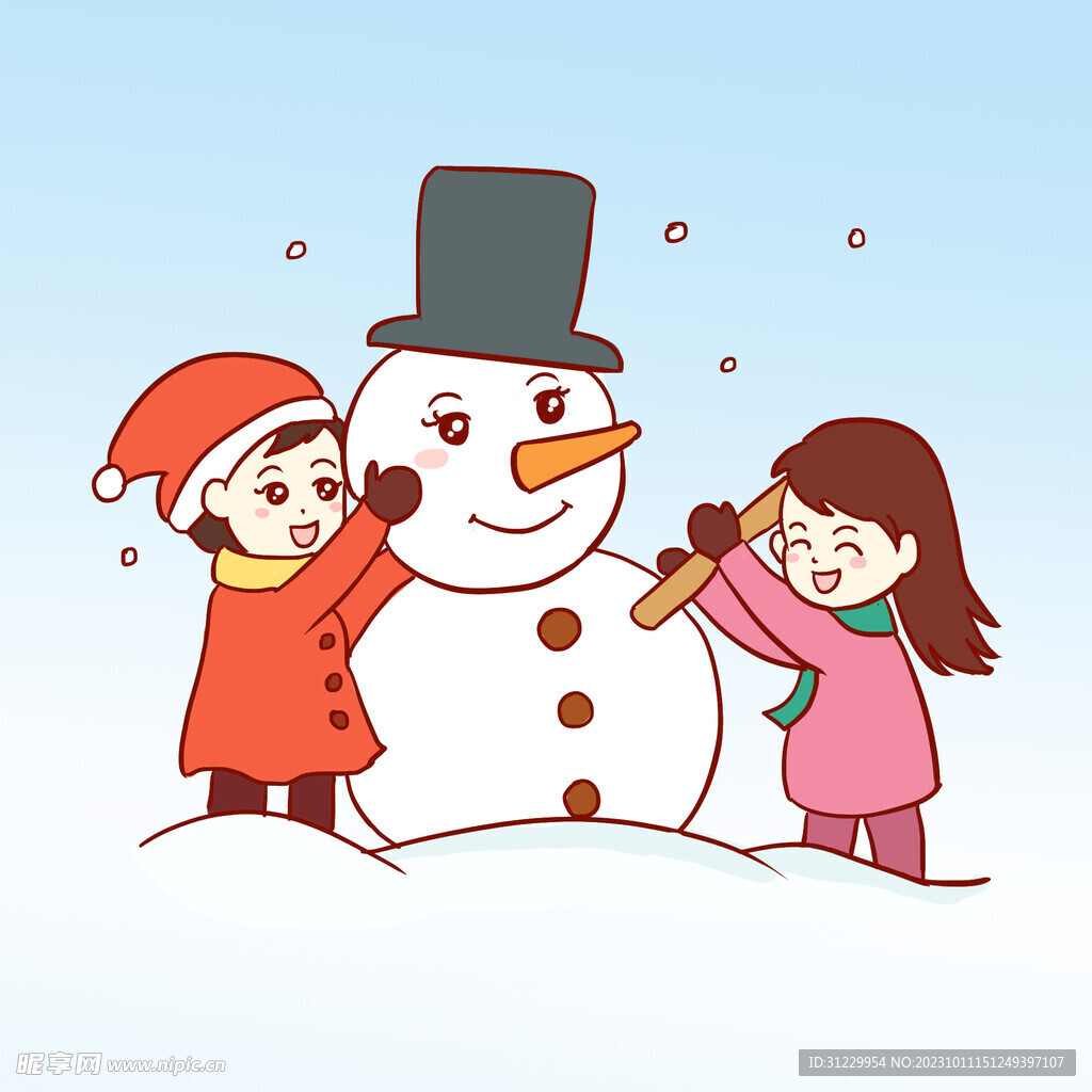  堆雪人 