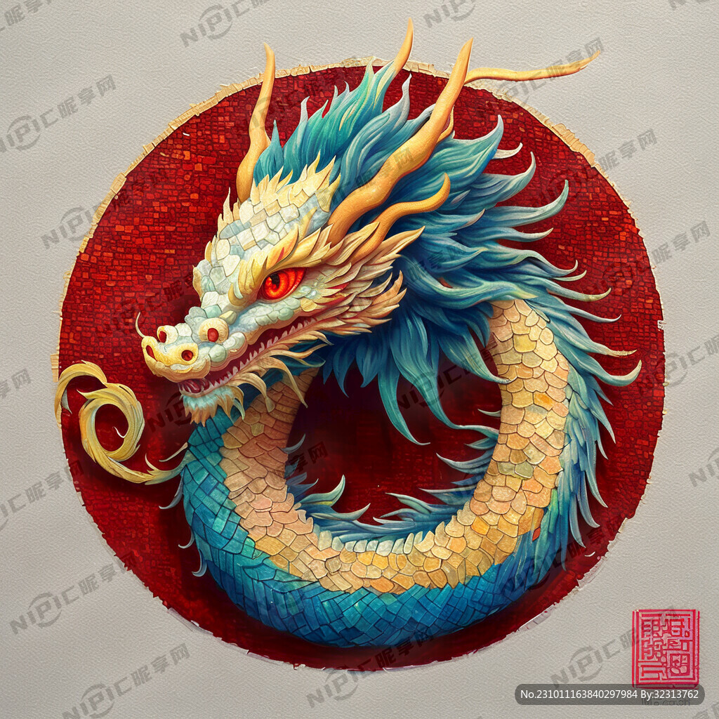 马克画龙 可爱龙
