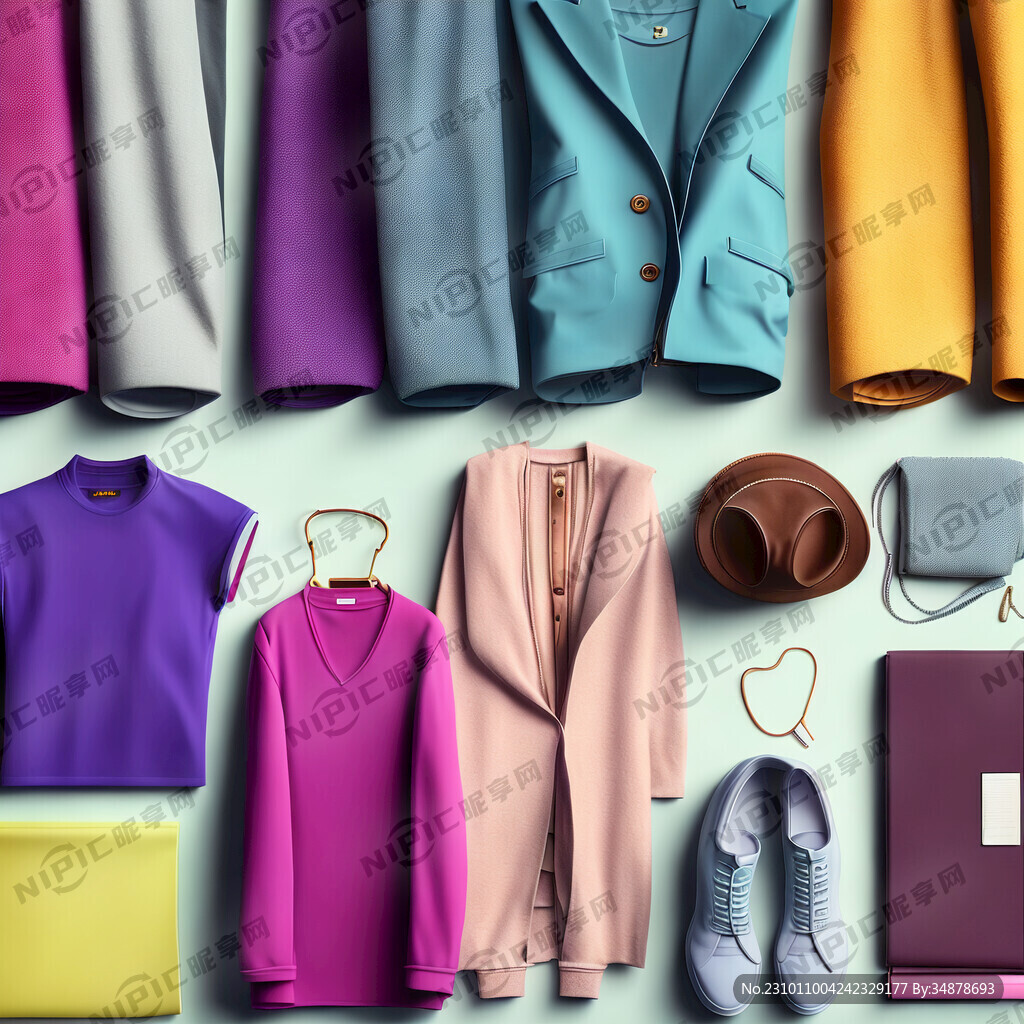 服装平铺背景素材