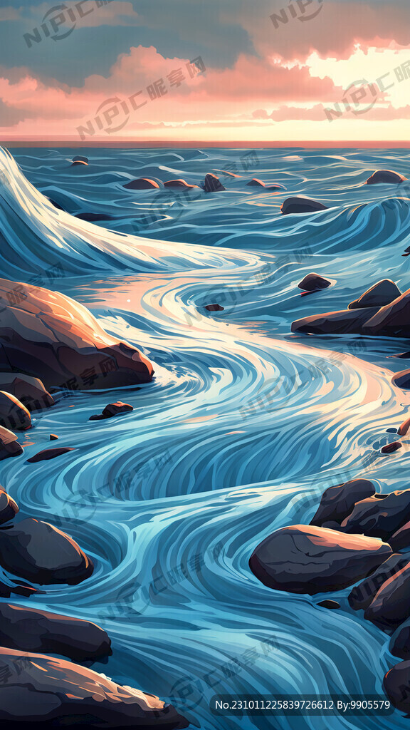 流动的水形